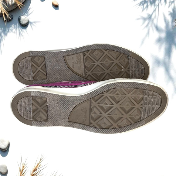 Converse All Star Purple w Black/Metallic Silver and White Accents Women 9.5 - Picture 9 of 9